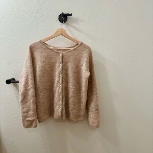 Sèzane Gaspard Cardigan in Light Beige